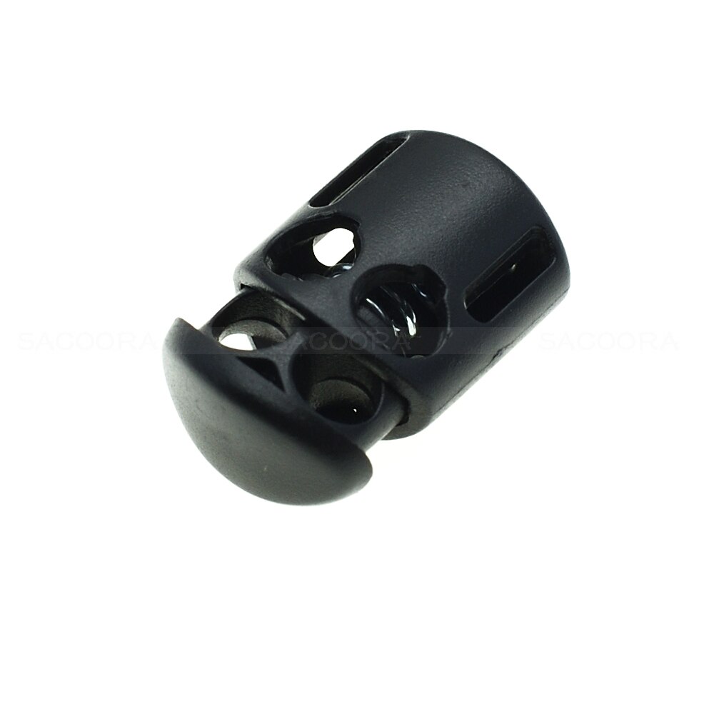 25pcs/pack Plastic Cord Lock Stopper Cylinder Barrel Toggle Clip For Garment Accessories