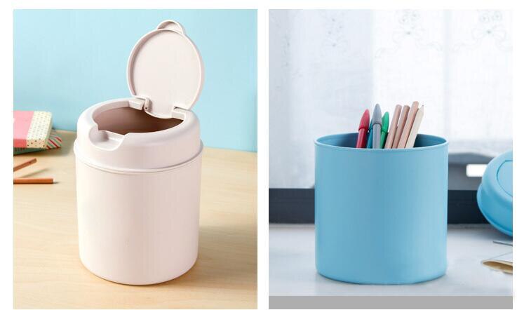 1PC Mini desktop trash cans household clean trash cans trash bin cesto de lixo desk organizer garbage plastic bucket cubo basura