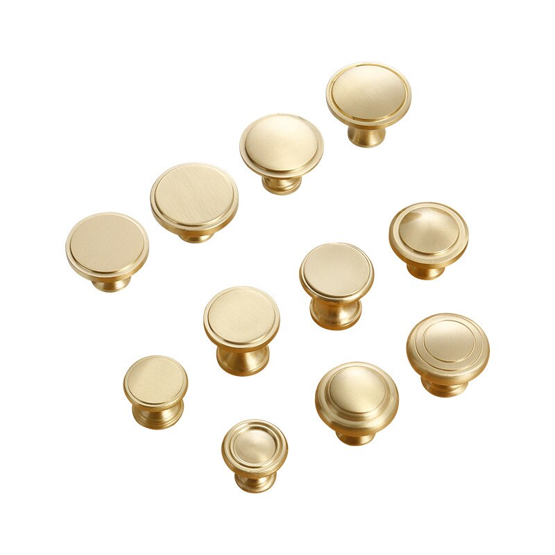 Round Brass Dresser Knob Drawer Handle Cabinet Door Handle Furniture Antique Kitchen Handle