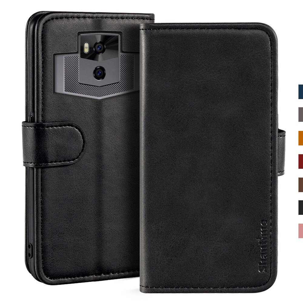 Case For Ulefone Power 5 Case Magnetic Wallet Leather Cover For Ulefone Power 5S Stand Coque Phone Cases: For Ulefone Power 5 / Black