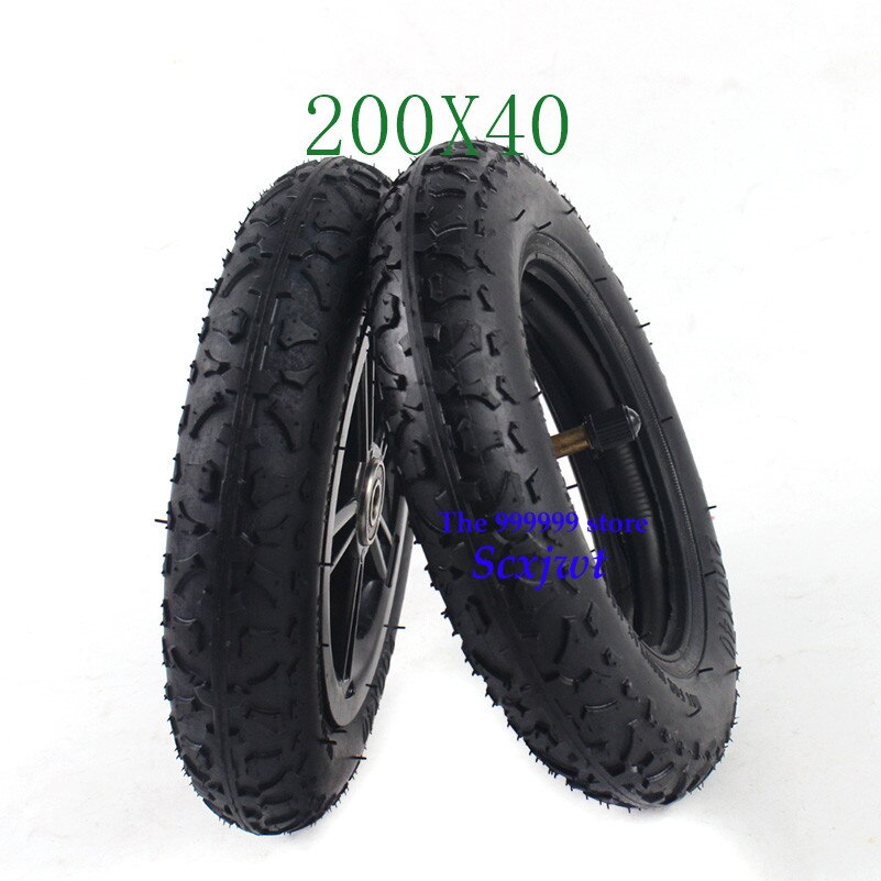 Super 200 x 40 sammenleggbar sykkeldekk gummidekk scooter bil motorsykkel tilbehør babybil 8 tommers hjul dekk 200*40