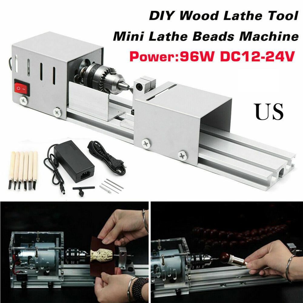Best Selling Products Mini Lathe Beads Machine Woodworking DIY Lathe Standard Set with Power 12-24V Gereedschap
