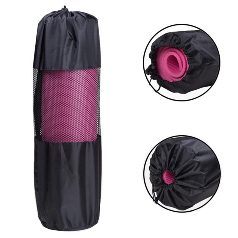 Zwarte Yoga Rugzak Yoga Mat Tas Waterdichte Rugzak Nylon Pilates Carrier Mesh Verstelbare Riem ASD88