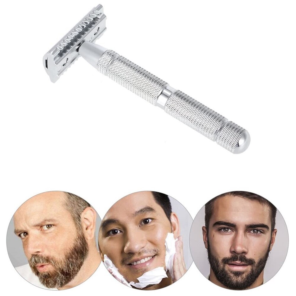Stainless Steel Razor Safety Razor Household Traditional Men's Double Edge Shaving Razor Manual Beard Razor Shaving Tool