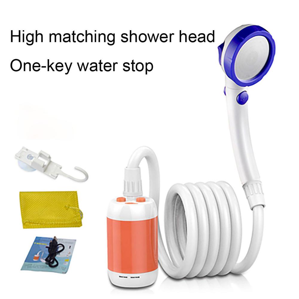 Ducha portátil de alta capacidad para uso en exteriores, ducha recargable para acampar, dormitorio de estudiantes, Ducha de Camping y Mascotas: Orange advanced