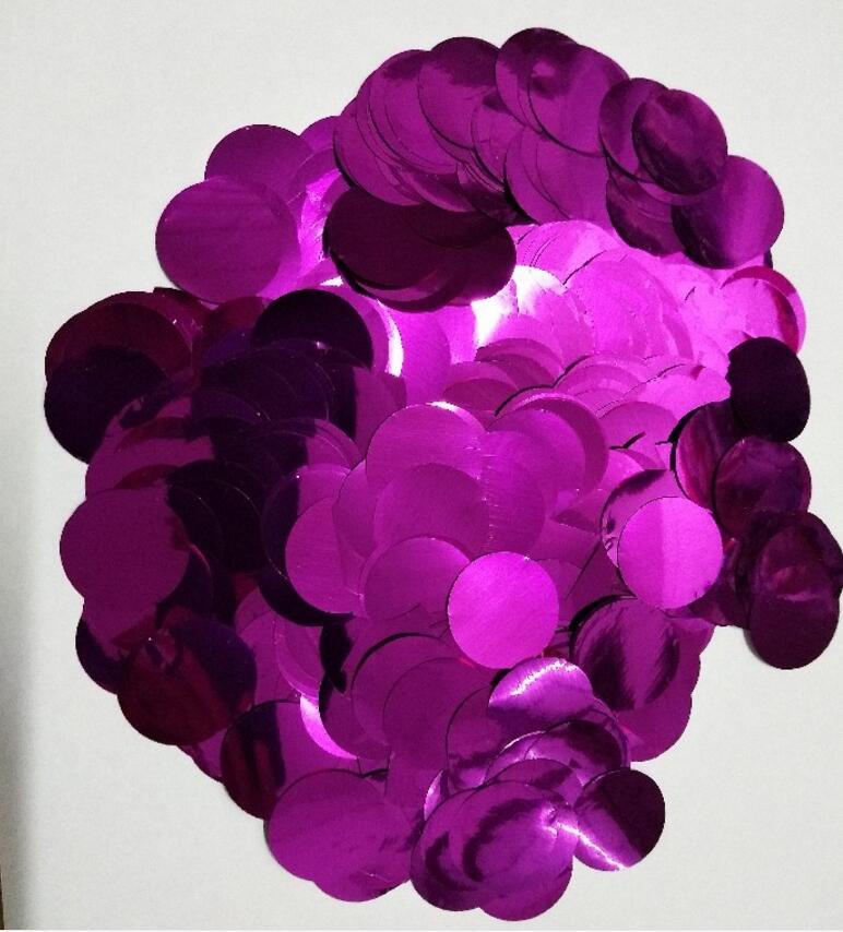 10g ballongpaljetter runda färgade papper bobo ballong genomskinlig ballongfyllning fest bröllopskonfetti pappersrester strössel: Paljetter-rosa röd