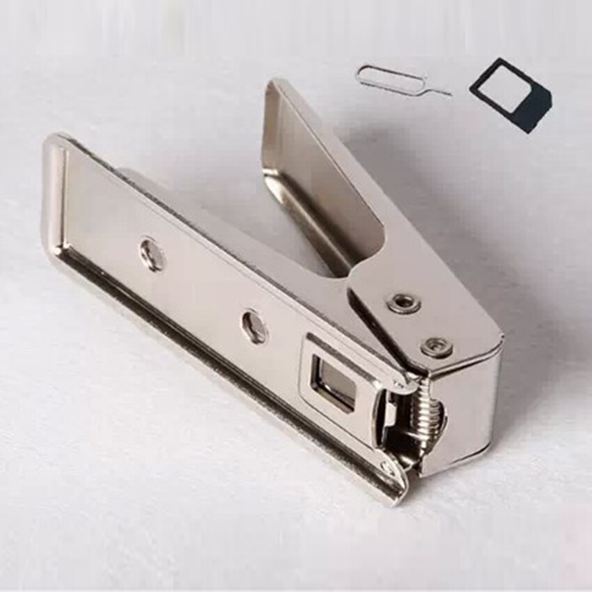 Dobbelt 2 in 1 standard mikro til nano sim-kort metalskærer  +2 adaptere til iphone 5 5th multifunktionsværktøj smarttelefon tilbehør