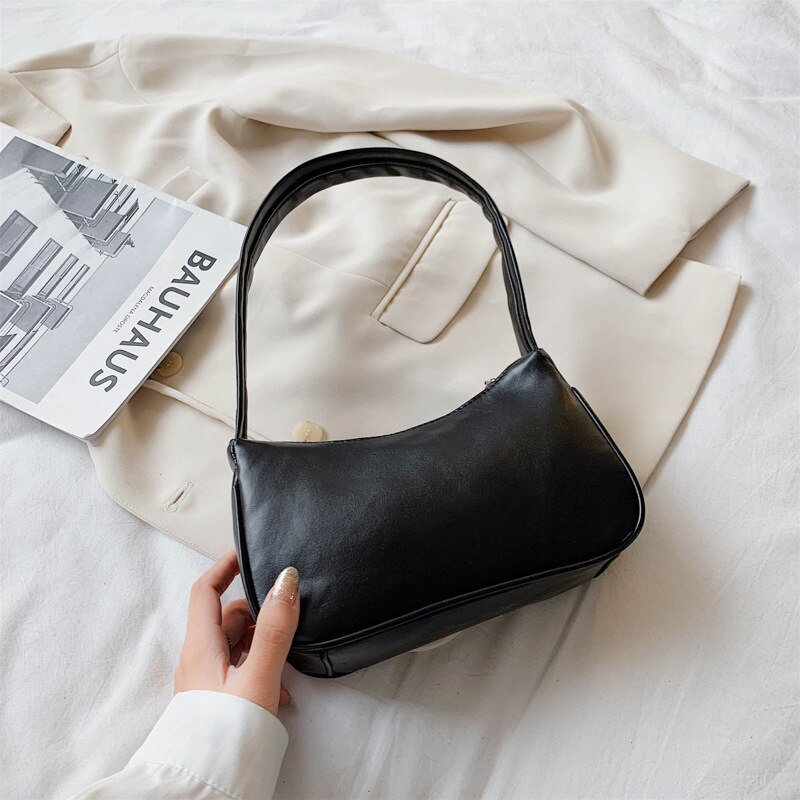 Vintage Retro Totes Bags For Women Handbag Soft Leather Female Small Subaxillary Bag Casual Retro Mini Shoulder Bag