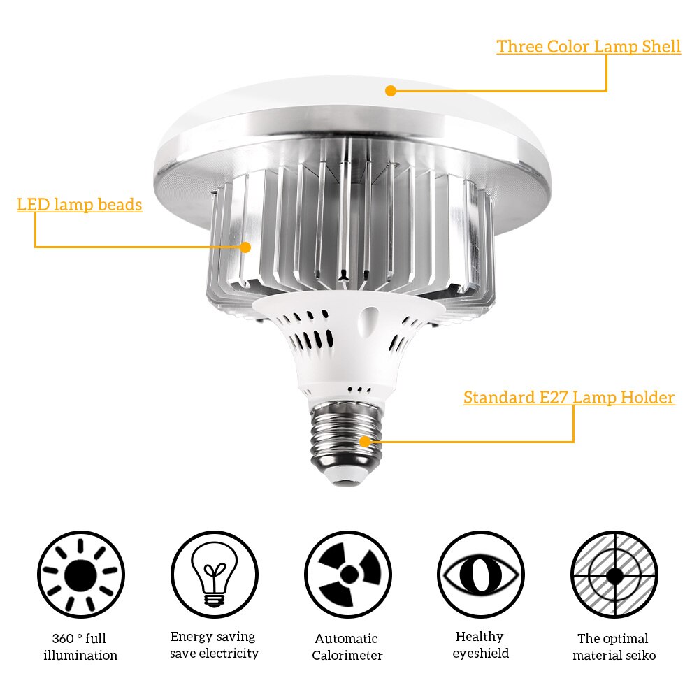 70W E27 Basis Helle Fotografie Tageslicht Lampe Fluoreszierende Kontinuierliche Beleuchtung Runde Lampe Für Softbox Fotografische Foto Schießen