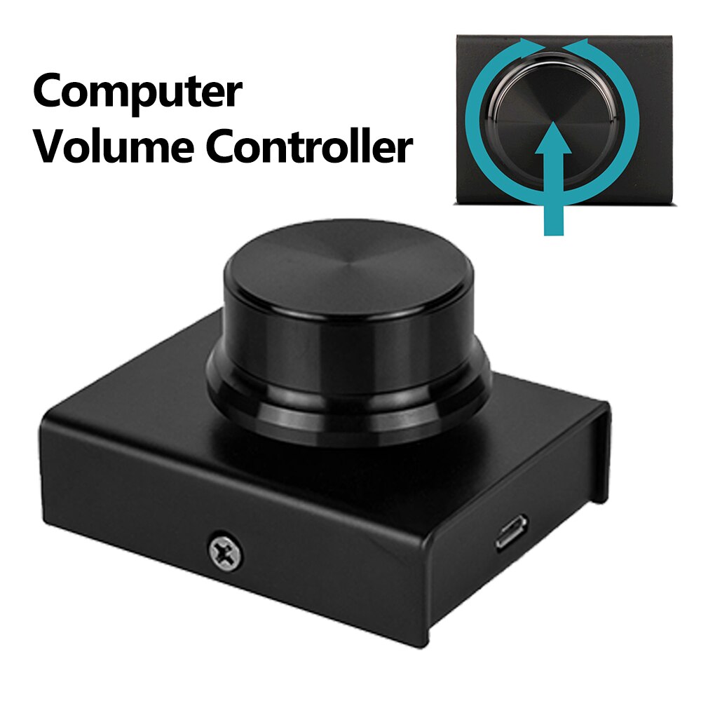 USB Volume Controller Lossless Computer Laptop Speaker Volume Controller Knob Adjuster With One Key Mute Function for Video Game