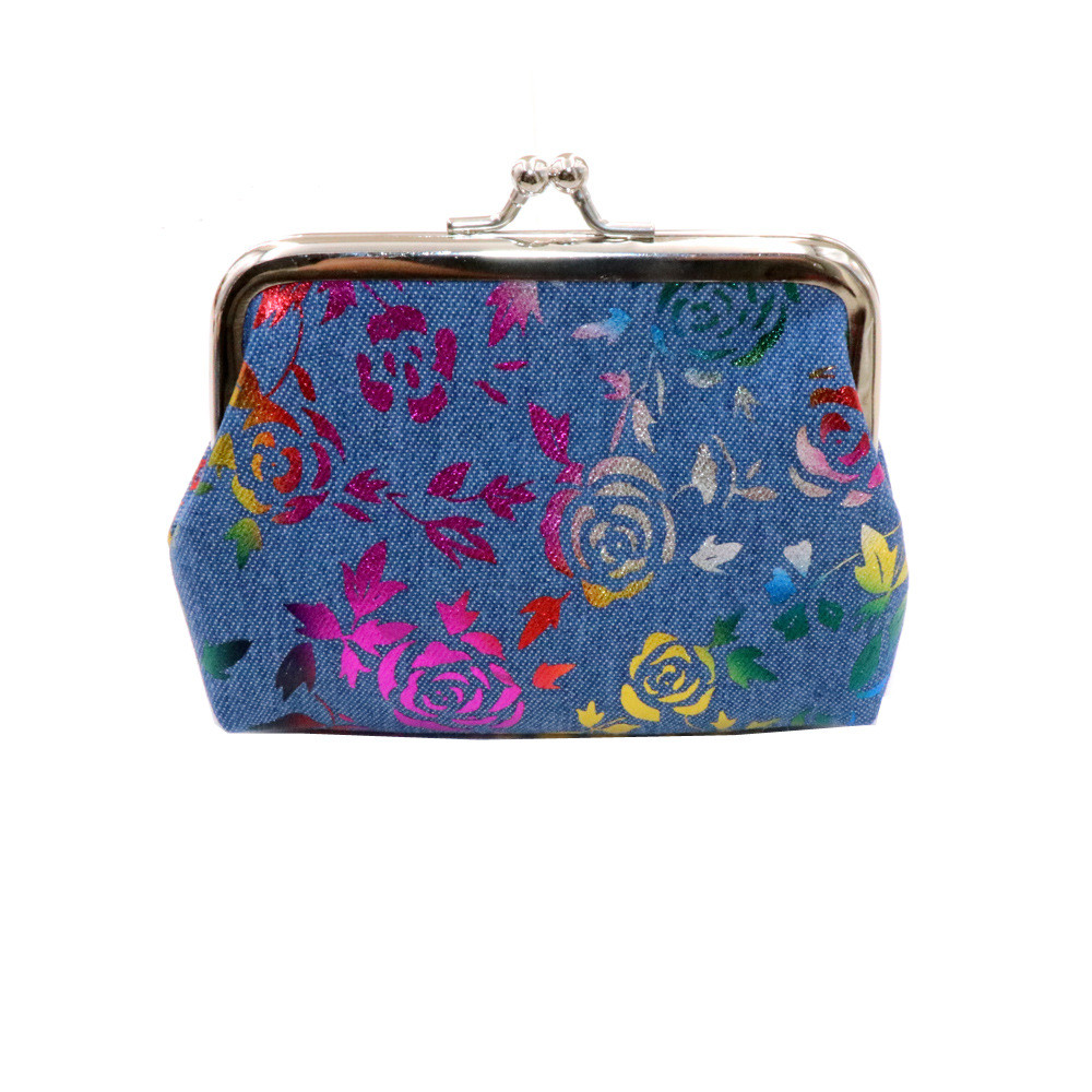 Mode Vlinder Rose Bloem Vrouwen Kaarthouder Purse Lady Mini Meisje Portemonnee Portemonnee Kleine Portemonnee Portemonnee: rose flower