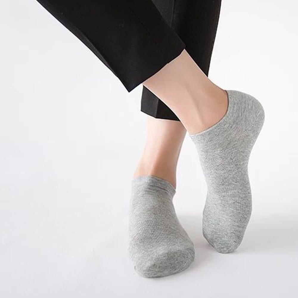 Casual strumpor herr no show strumpor solid bomull utomhus sport strumpor liten fot häl skydd båt strumpor svarta strumpor