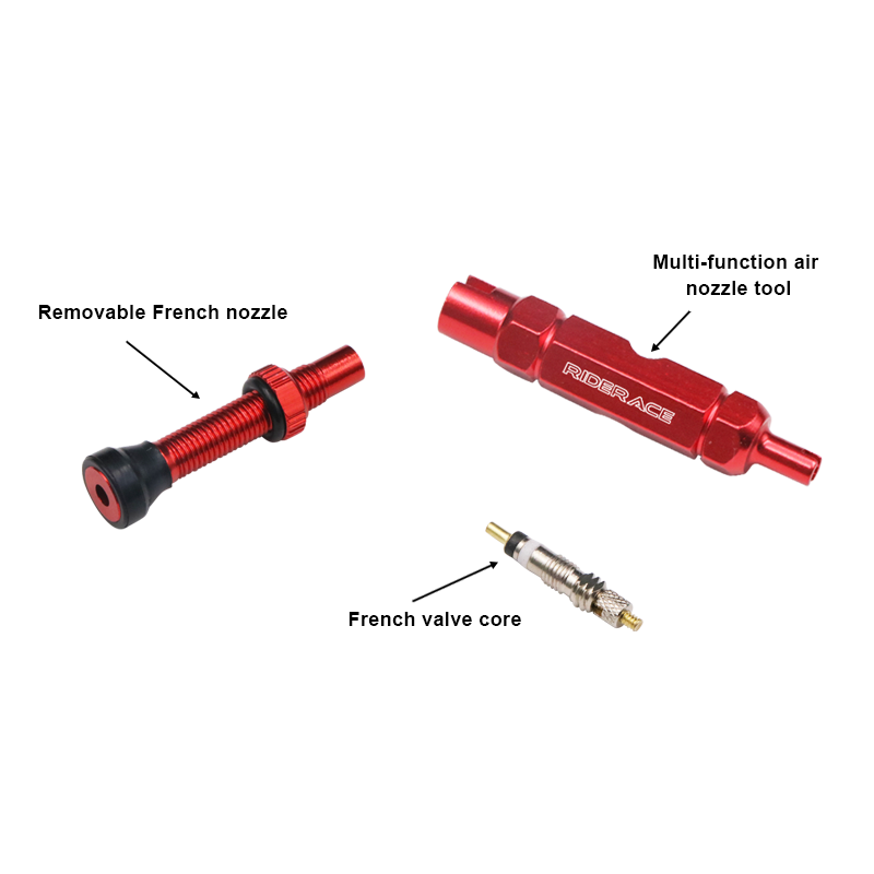 Bico de bicicleta com válvula para pneu, ferramenta para conserto de bicicleta, bico de cabeça dupla, multifuncional, portátil, chave inglesa de desmontagem, 1 peça