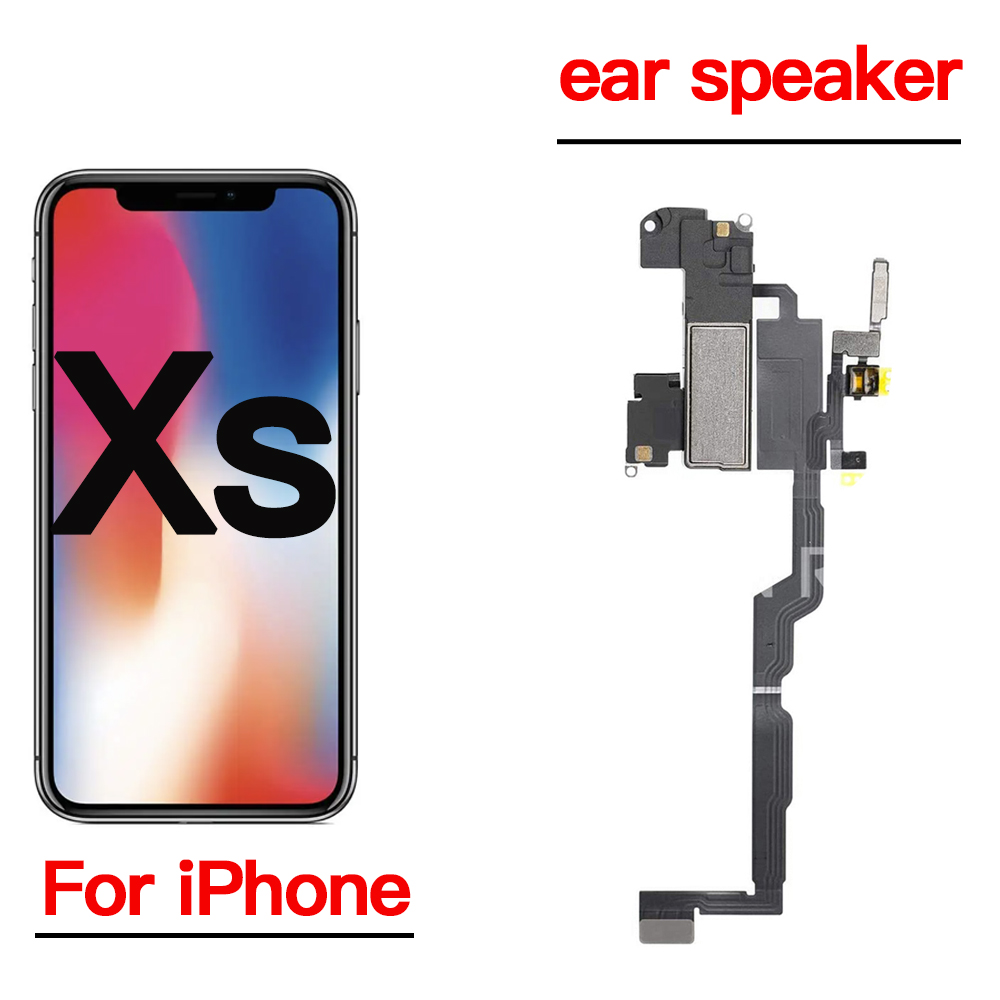 Högtalare med flexkabel för iphone x xr xs max, hörlurar med ljussensor och mikrofon
