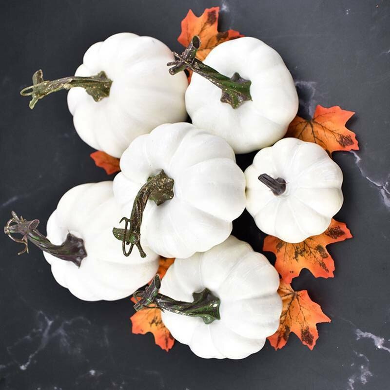 12pcs/set Halloween Artificial Mini Foam Pumpkin Simulation Props Party Decor Simulation Pumpkin Model Halloween DIY Craft