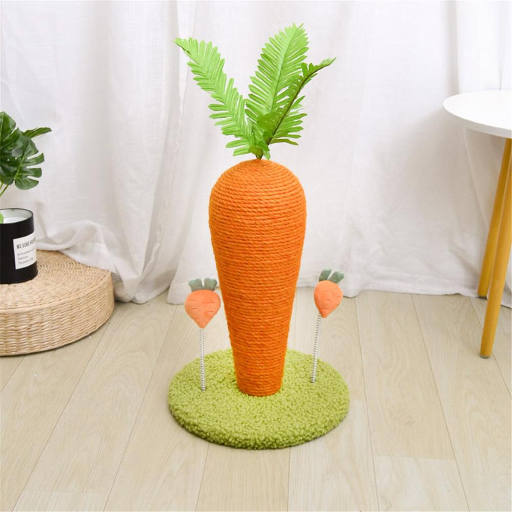 Funny Kitten Cat Scratching Post Cat Scratcher Carrot Cat Claw Scratcher Cat Training Toys for Kittens and Cats: S