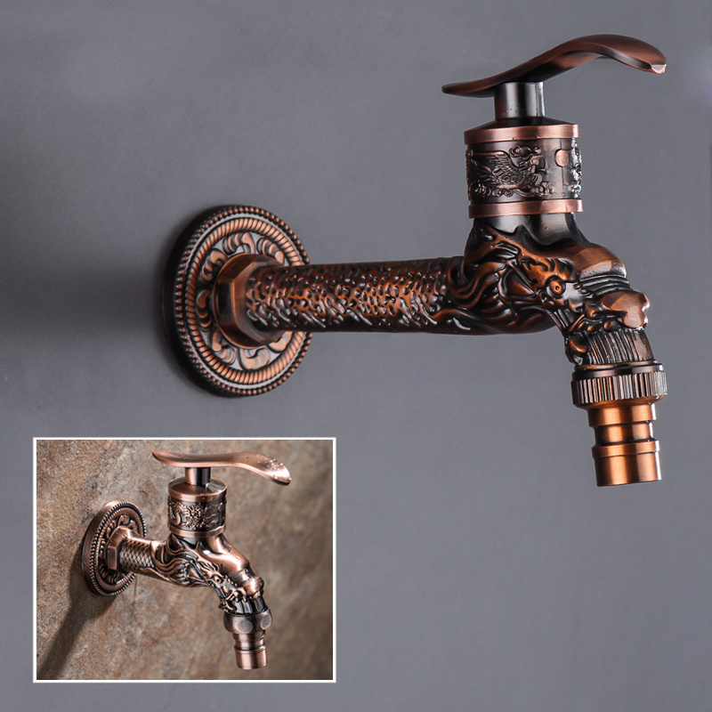 Zinc alloy Outdoor Garden Faucet Washing Machine Bibcock Washing Machine Single Cold Water Bibcock Torneira parede WC Taps