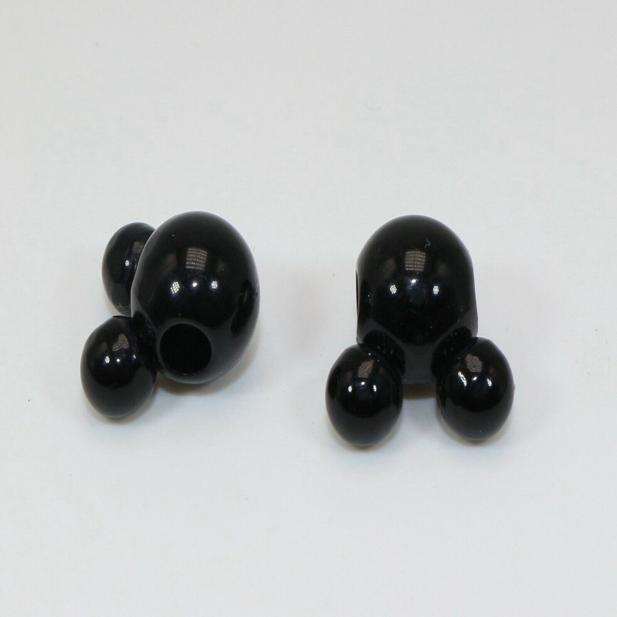 Craft DIY Black Red Color Acrylic Mouse Face Charm Beads 14mm 16mm Large Hole