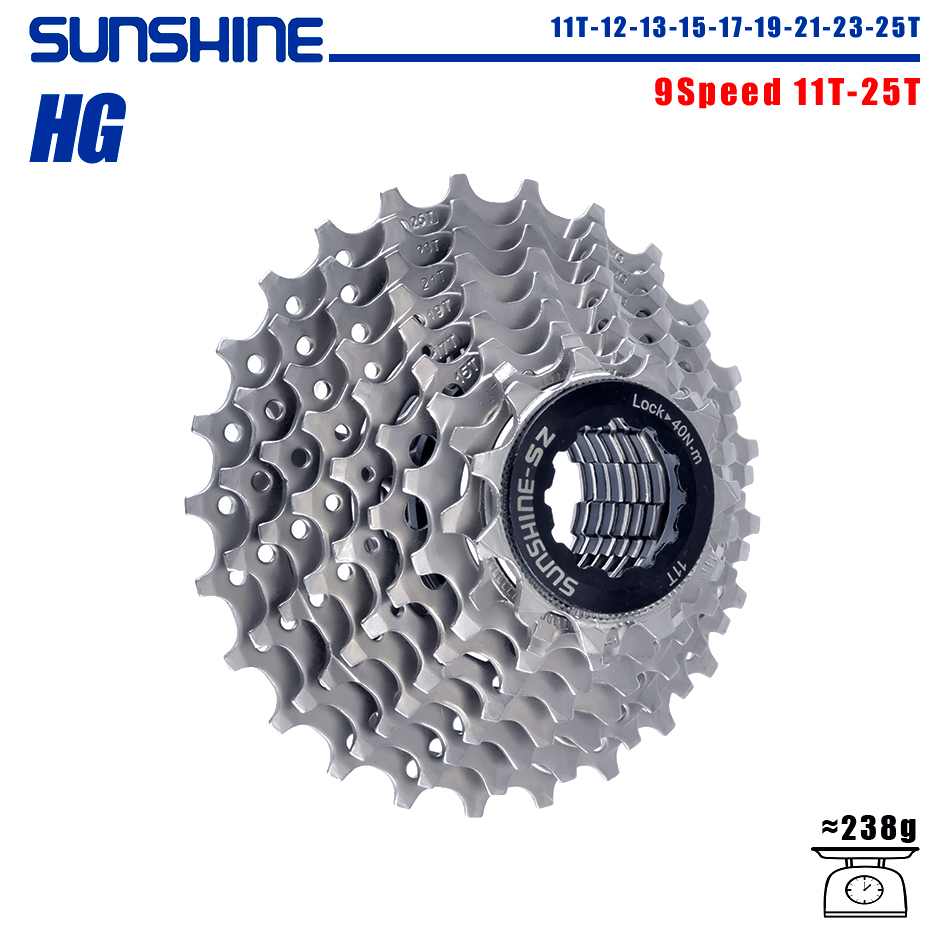 SUNSHINE Road Bike Cassette 8/9/10/11/12 Speed 23/25/28/32/34/36T k7 Cassette 8V 9V 10V 11V 12V for SHIMANO HG: Blue