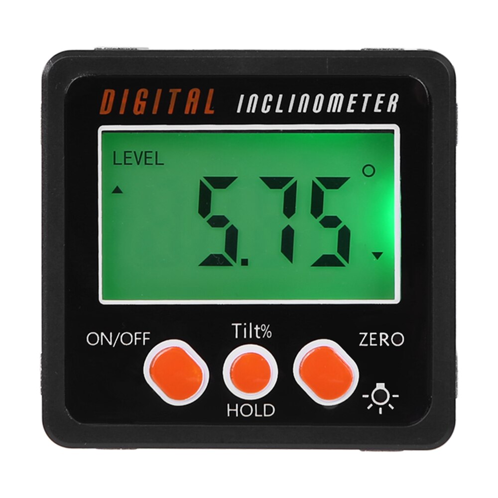 Elektronische Gradenboog Digitale Inclinometer 0-360 Aluminiumlegering Digitale Bevel Box Hoek Gauge Meter Magneten Base Meten