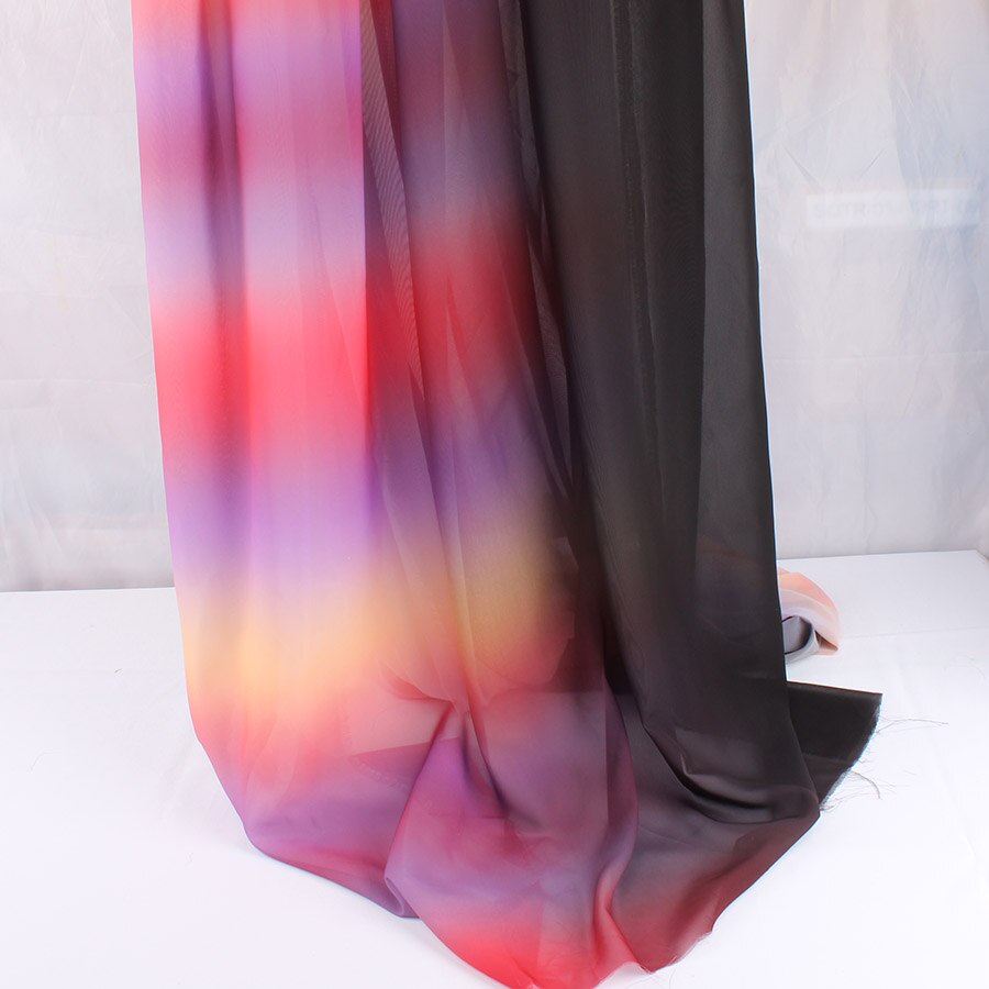Gradient Color Chiffon Fabric Changing Shade 100d Chiffon Sheer Gowns Dress 150cm Wide - Sold By The Half Meter