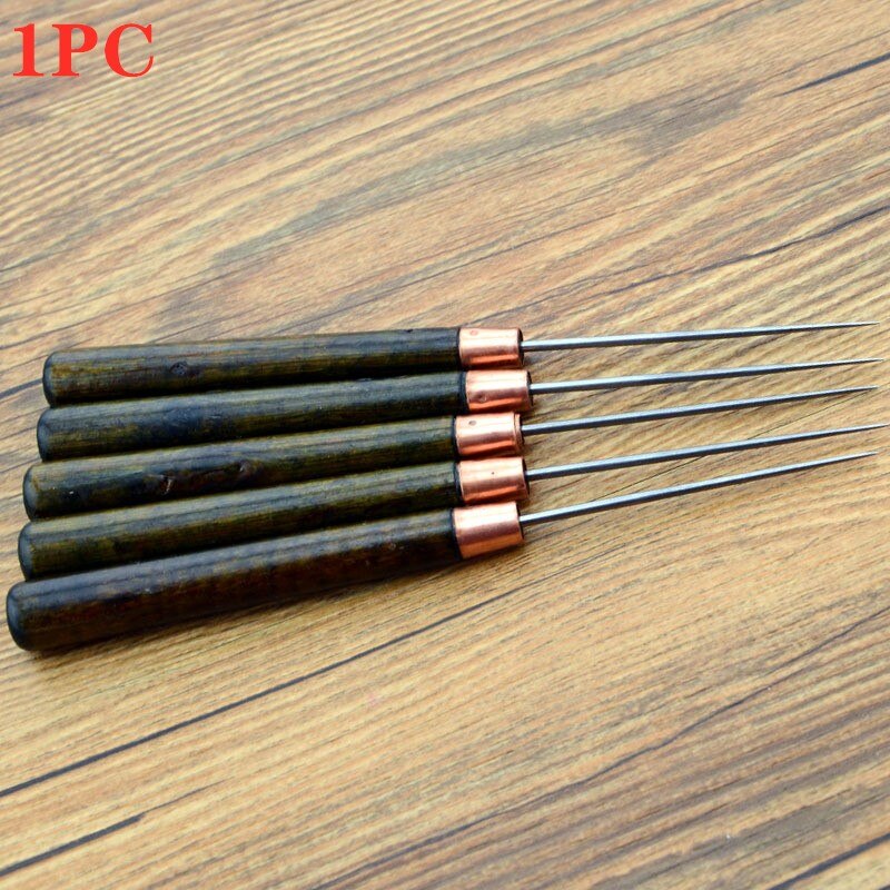 Durable Leather Wood Handle Awl Tools For Leather craft Stitching Sewing Accessories Fast: Style 2
