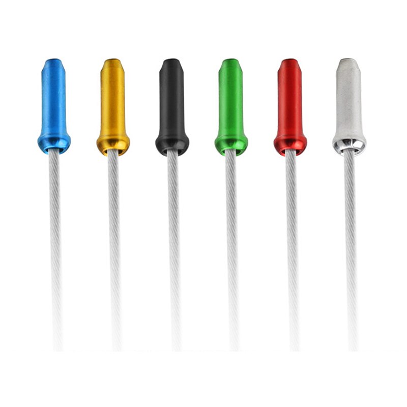 Tapones para el extremo del Cable de la bicicleta, tapas para los extremos del Cable de la bicicleta de montaña, accesorios para bicicletas de montaña, 100 Uds.