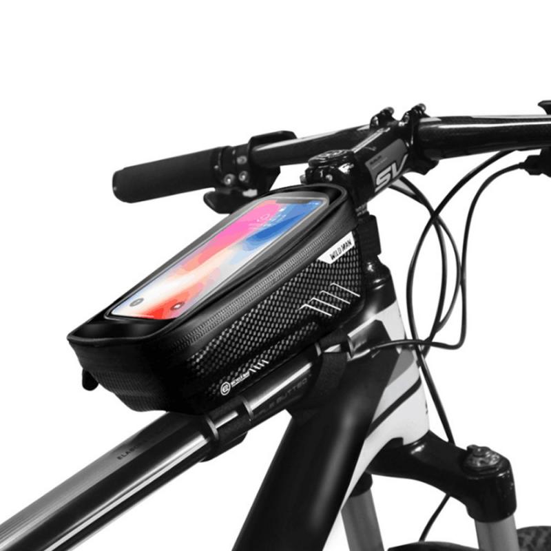 Sacos de bicicleta equitação da bicicleta frente jaqueta tubo quadro pacote mountain bike à prova dwaterproof água capa do telefone móvel: 02