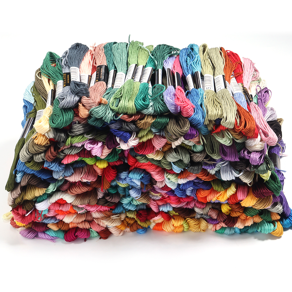 12/36/50/100/200/447 Anchor Similar DMC Cross Stitch Cotton Embroidery Thread Floss Sewing Skeins Craft Not Repeat Cross Stitch