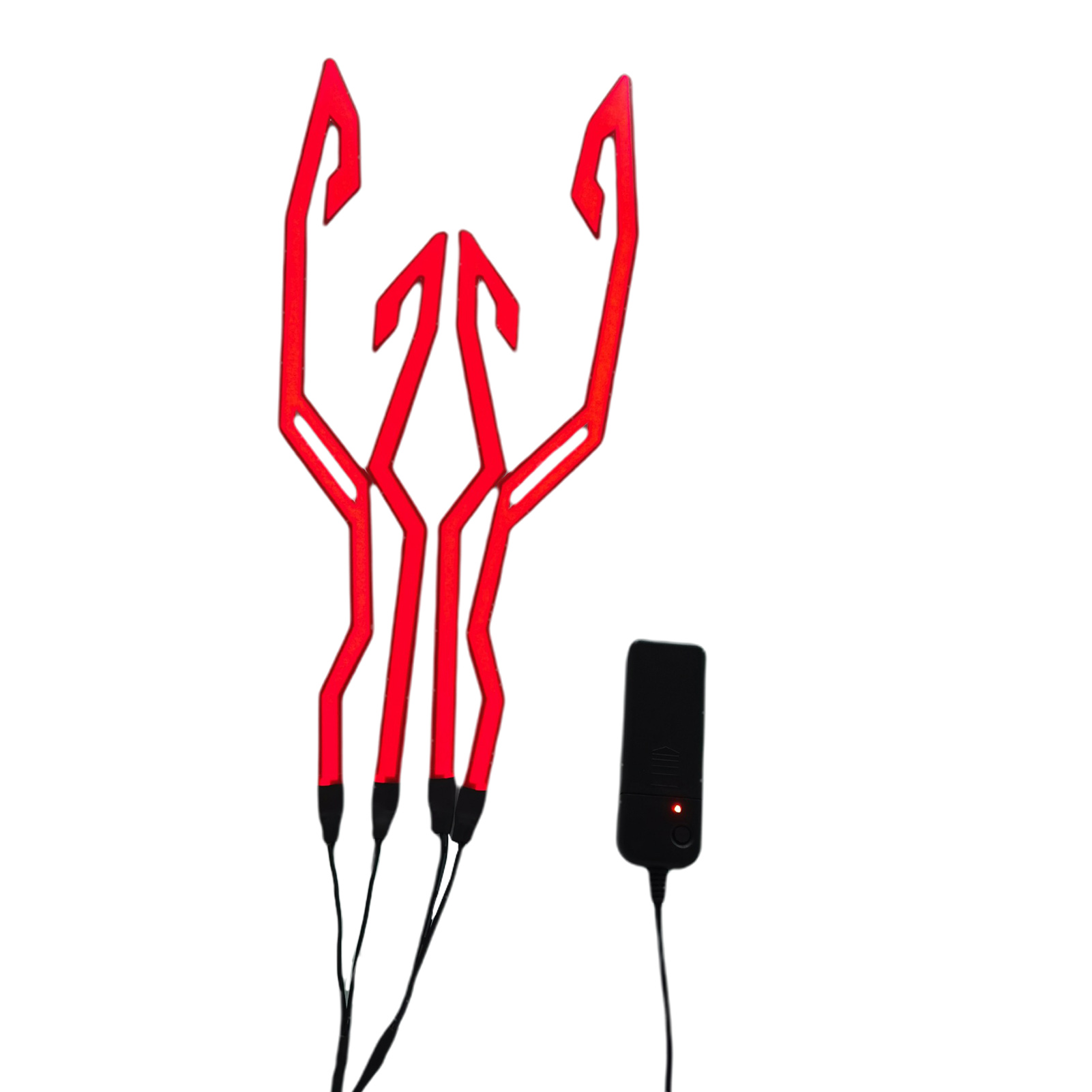 Bande lumineuse LED pour casque de moto, Signal universel clignotant, nuit, conduite, style lumineux Durable, avertissement, autocollant de bricolage étanche: Rouge