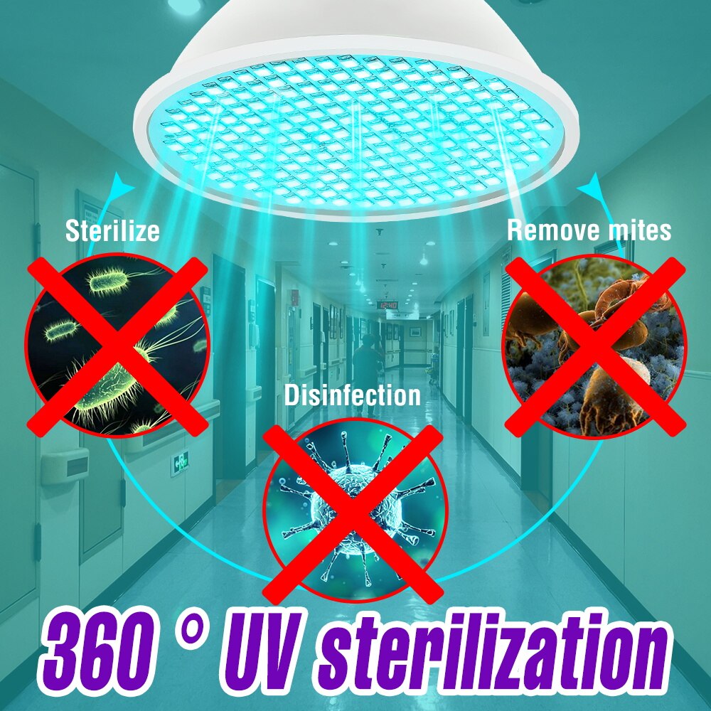 50W 35W 25W Ultraviolet Sterilisator Lamp E27 Uvc Germicida Led Licht 220V Desinfectie Bacteriedodende Led Lamp 110V Ozon Led Lamp