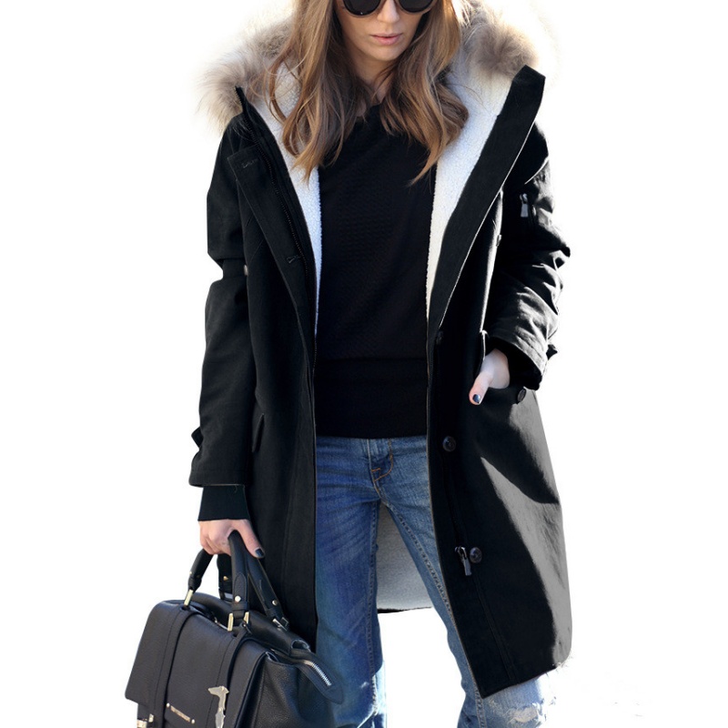 Streetwear Damen Kapuzen jacken Langarm Damen Damen Mantel Plus-Größe Damen Mantel für Frühling Herbst Frauen Kleidung S-5XL: S / Schwarz