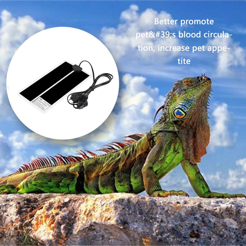 7W 220V Reptile Heating Heater Mat Adjustable Temperature Warm Pads Heating Pad For Terrarium Climbing Tortoise Lizard Spider