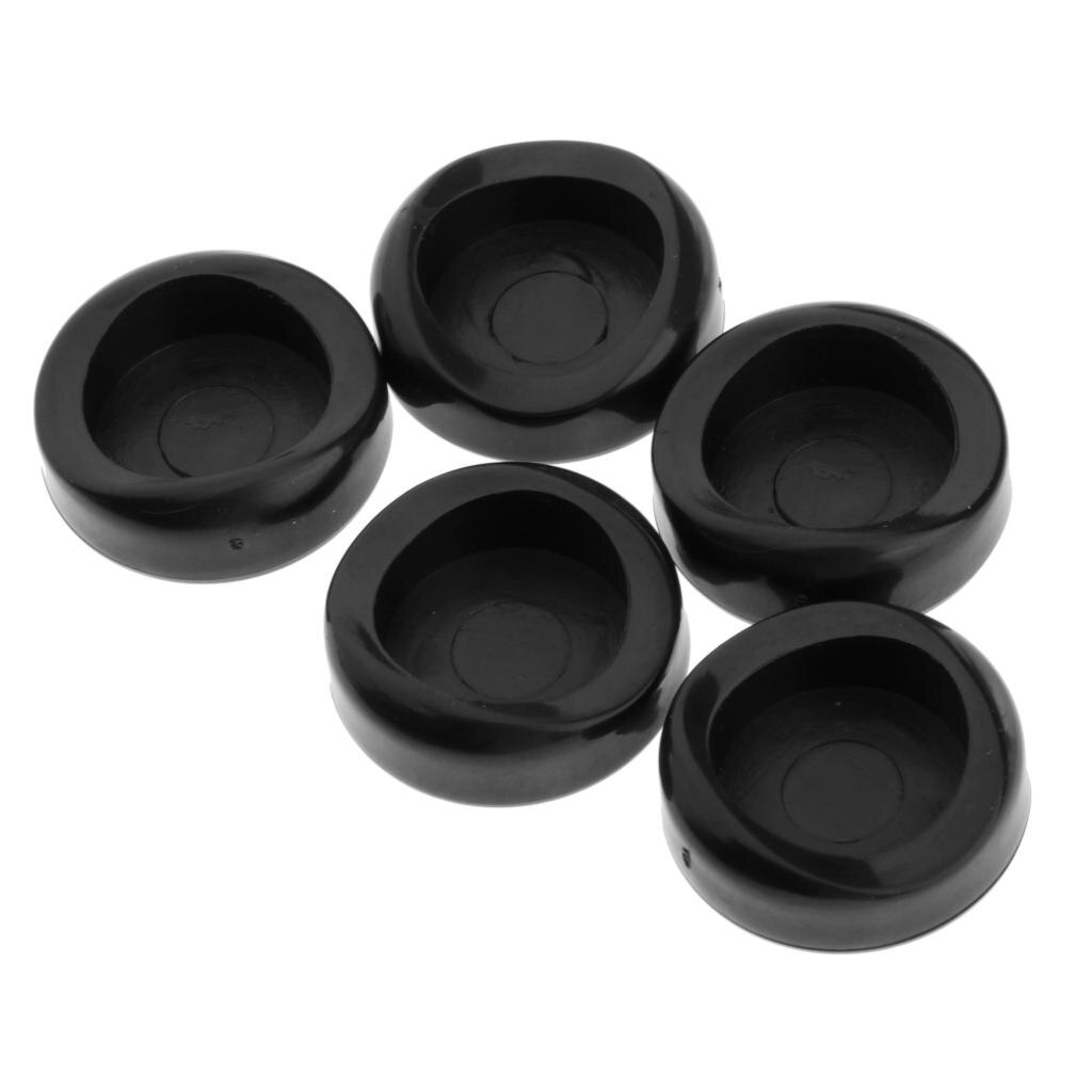 Saxophone Thumb Rest/ Button - Black Plastic - 5 Pieces - for Sax Parts Accessories Replace the Old and Broken