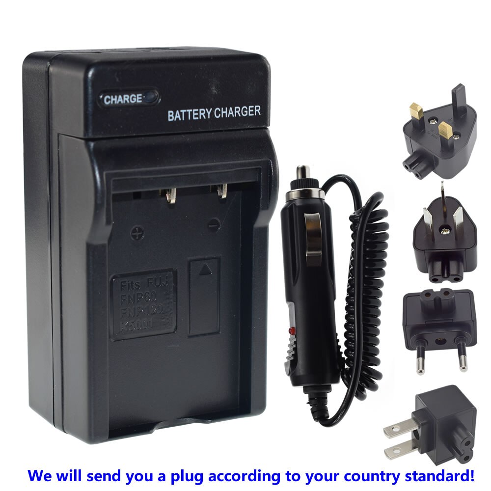 3Pcs FNP-60 NP60 Battery + AC Wall Charger for Fujifilm NP-60 for Kodak KLIC-5000 for Samsung SLB-1137 for Olympus LI-20B