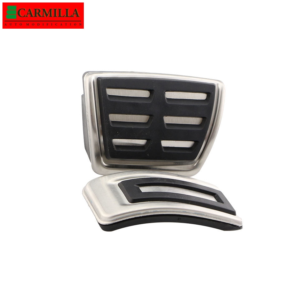 Carmilla LHD Car Pedals for Volkswagen VW Golf VII Golf 7 7.5 MK7 Golf7 GTI R 5G BQ BE Van Variant - AT MT Pedal Cover: AT Without Rest