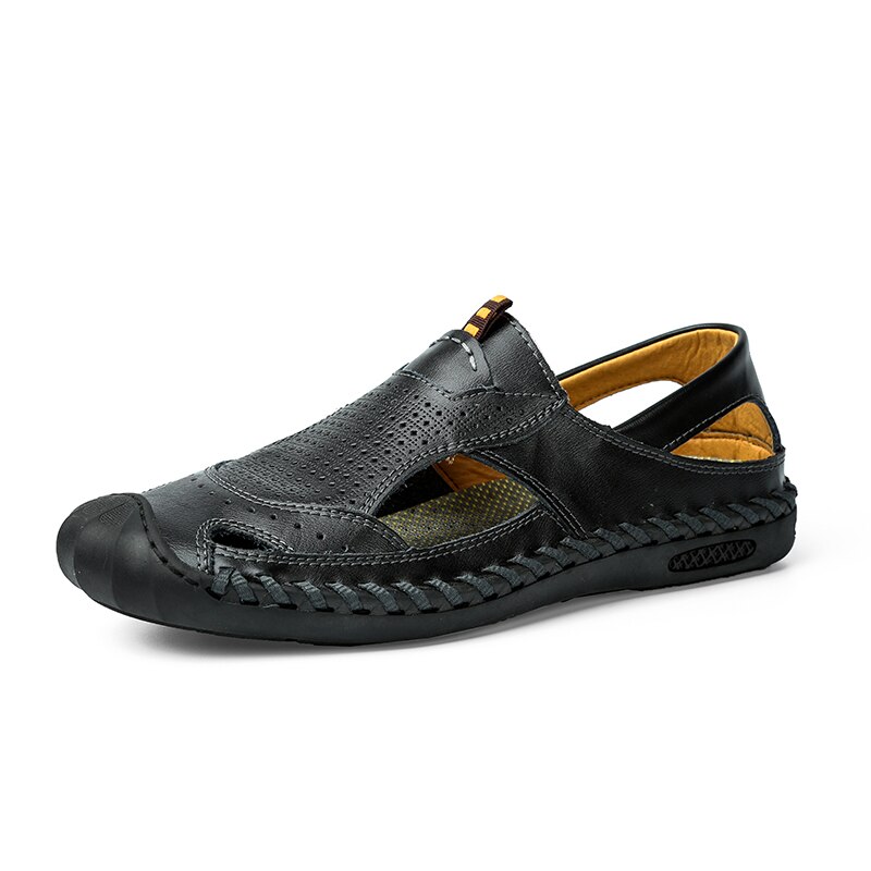 Été herren sommer hommes baskets confort zapatillas décontracté taille schuhe ete sandles homme hommes sandale heren: black / 43