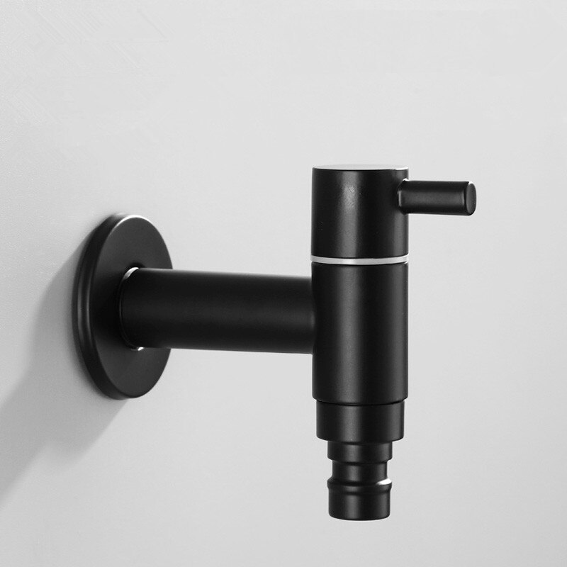 ZGRK Black Multi-Function Washing Machine Faucet Stainless steel Bathroom Mop Tap Water Taps: XY1904B