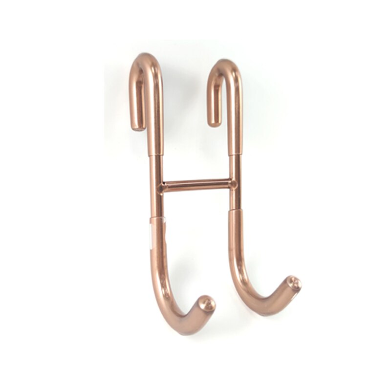 2/4 Pack Over Shower Glass Door Hook, Plated Gold, 304 Stainless Steel Rack Hooks, Bathroom Frameless Drilling-Free Hanger: Rose gold / 4 pack