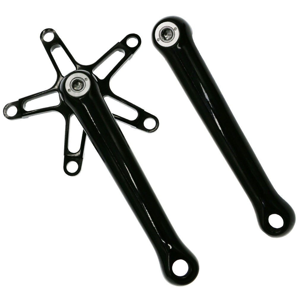 110mm 110BCD 130BCD 130mm 170mm bicicleta plegable manivela conjunto por carretera bicicleta brompton 47T 53T 56T 58T 60T engranaje: 130mm BCD Black