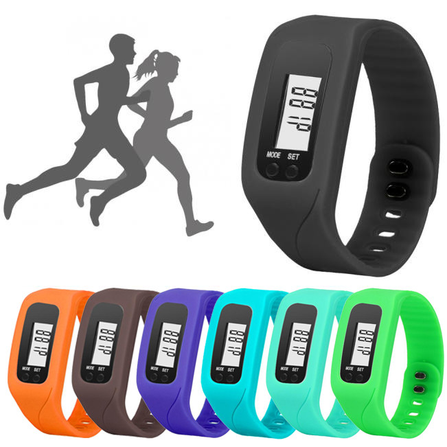 Männer und Frauen Schrittzähler elektronische uhr Sport uhr zähler karte laufende kilometer schritt tragbare Sport Fitness schrittzähler