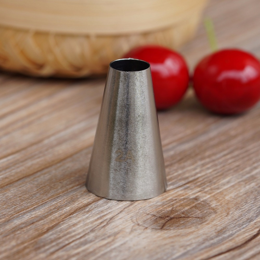 #2A Round Cake Nozzles Pastry Tips Cup Cake Cream Decorating Tool Stainless Steel Cupcake Cookie Piping Nozzle DIY Macaroon
