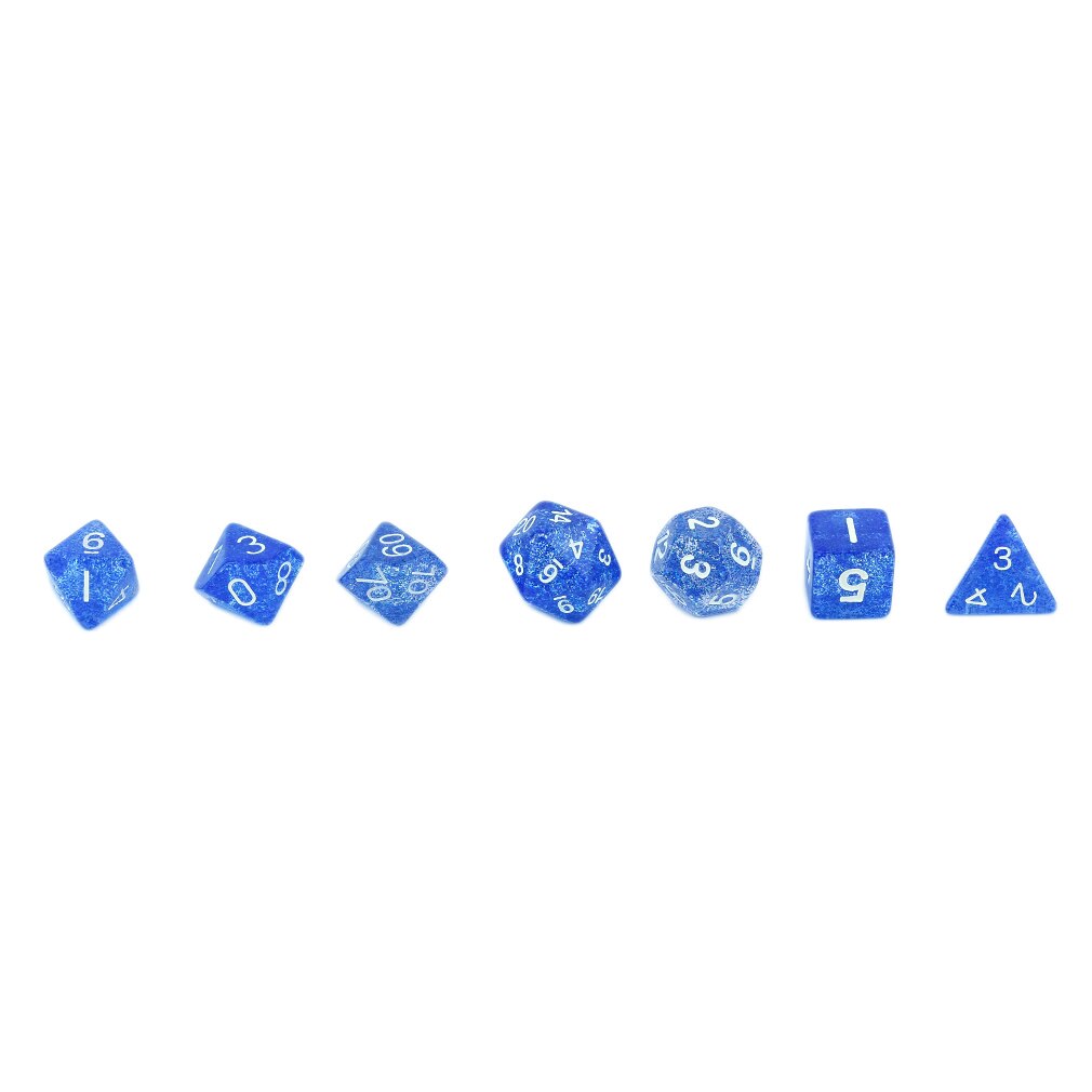 Bright Color 7 Pcs Set Multi-Faceted Acrylic Dice16-20mm D4 D6 D8 D10 D12 D20