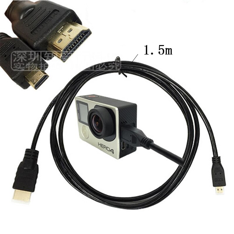 HDMI Cable video cables gold plated 1080P 3D Cable for HDTV GoPro Hero 7/6/5/4/3+ SJCAM SJ4000 YI SONY Action Camera Accessories