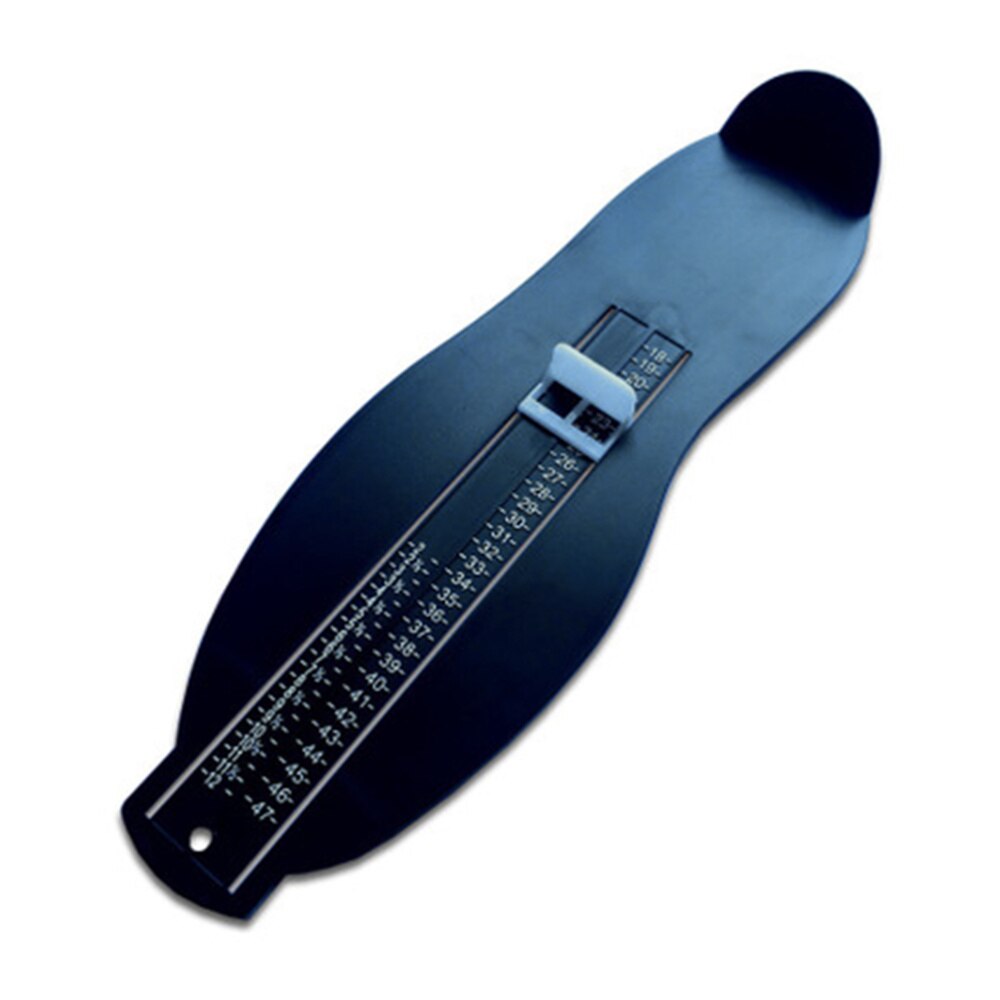 2pcs Black Plastic Foot Measuring Device Foot Length Measure Tool Shoes Size Measuring Gauge for Adults