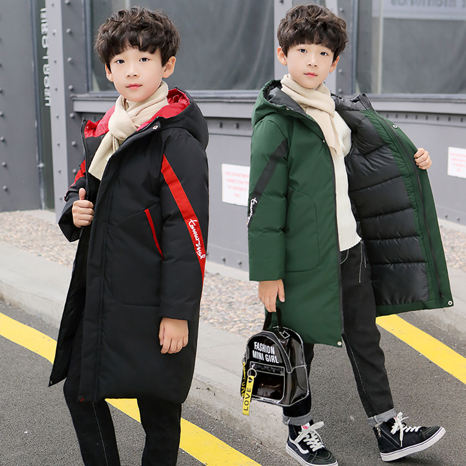 Parka para niños de-30 grados, chaquetas de invierno, ropa para niños grandes, Abrigo acolchado de algodón cálido, prendas de vestir exteriores gruesas,