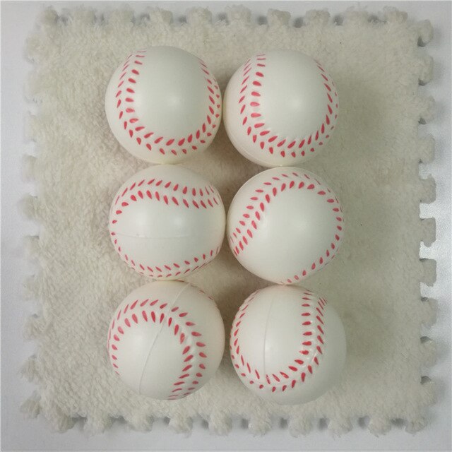 6Pcs/Set Squeeze Ball Toy Football Basketball Baseball Tennis Slow Rising Soft Squishy Stress Relief Antistress Novelty Gag Toy: baseball 6 Pcs