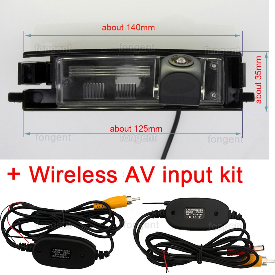 Para TOYOTA RAV4 2000, 2001, 2002, 2003, 2004, 2005, 2006, 2007, , , , , inversa cámara de Vista trasera de estacionamiento: fish eye wireless