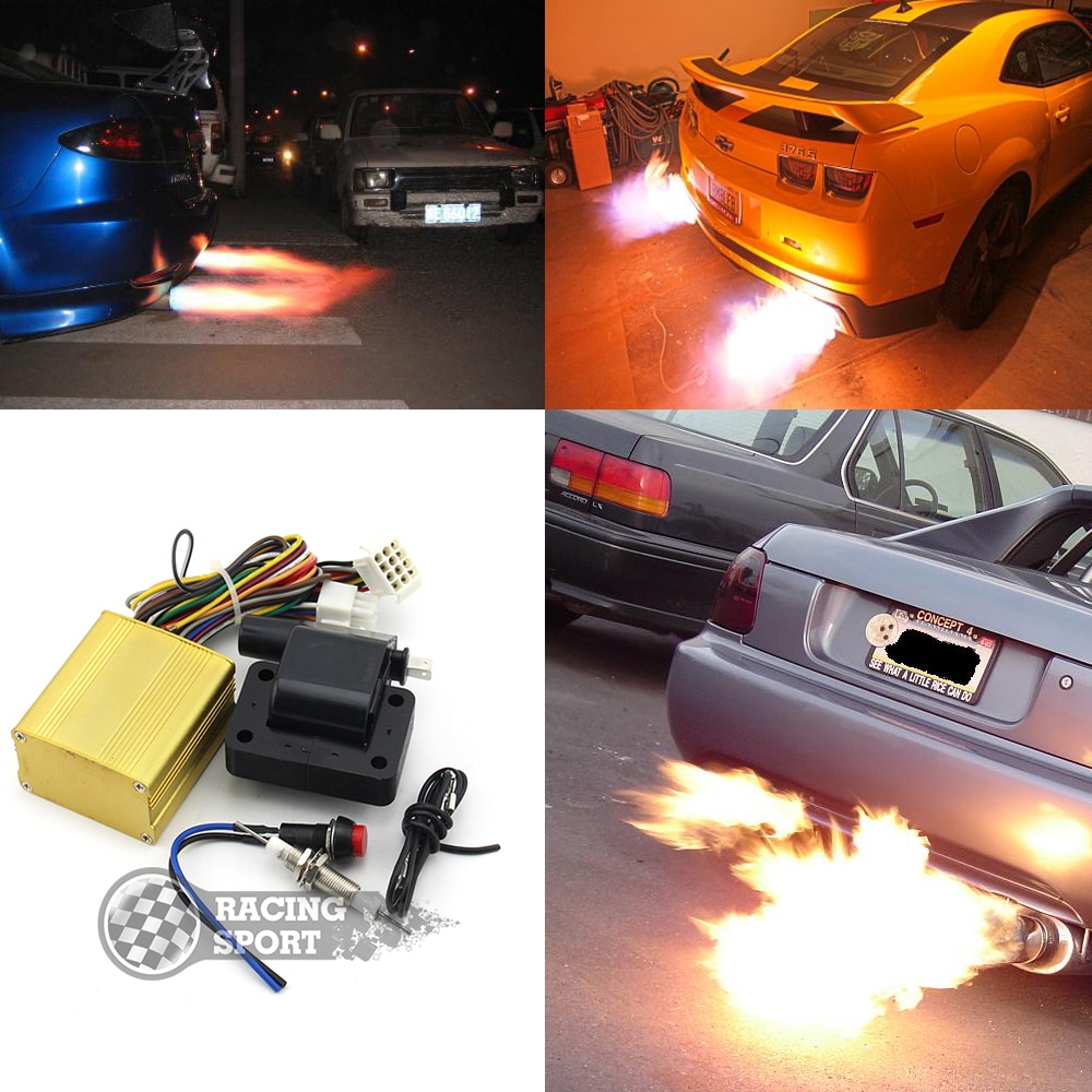 Auto Auto Enkele Uitlaat Flame Thrower Fire Burner Afterburner Kit Voor Auto 'S Motoren Atv Professionele