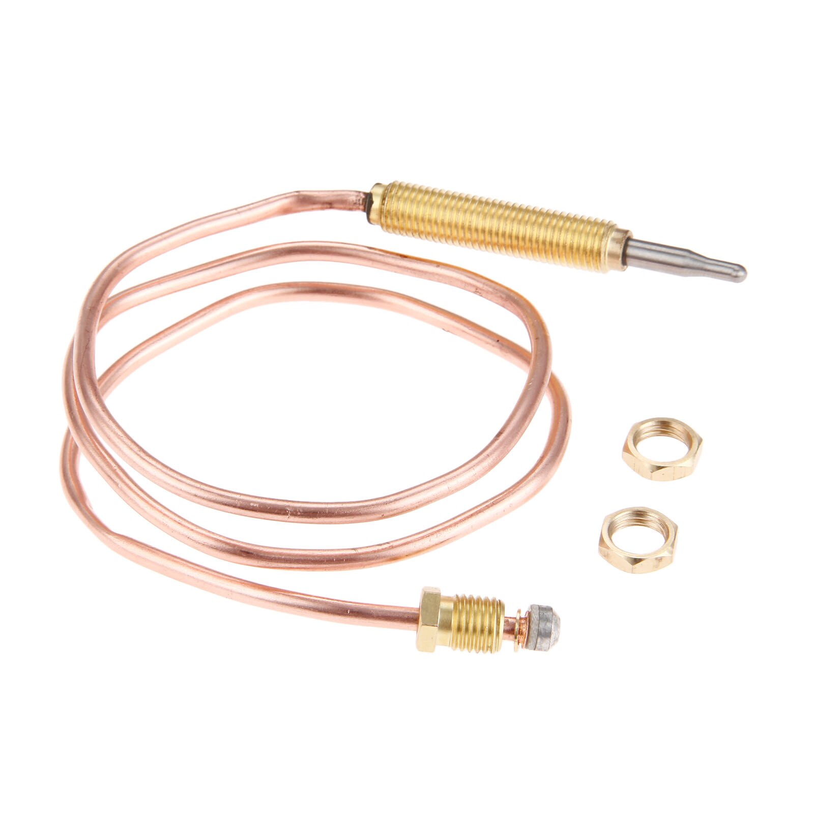 Kit de termopar de Gas Universal, 600mm, rosca de cabeza M8 * 1 con/2 tuercas, apto para chimenea de Gas, fogón, parrilla, calentador de Gas al aire libre, 1Kit